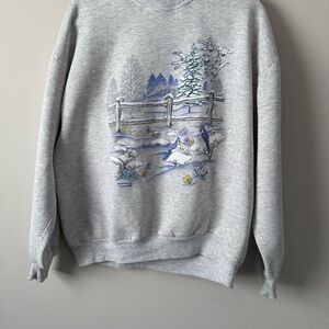 Vintage Women’s Sweatshirt - Winter Cottagecore 90’s Sweatshirt